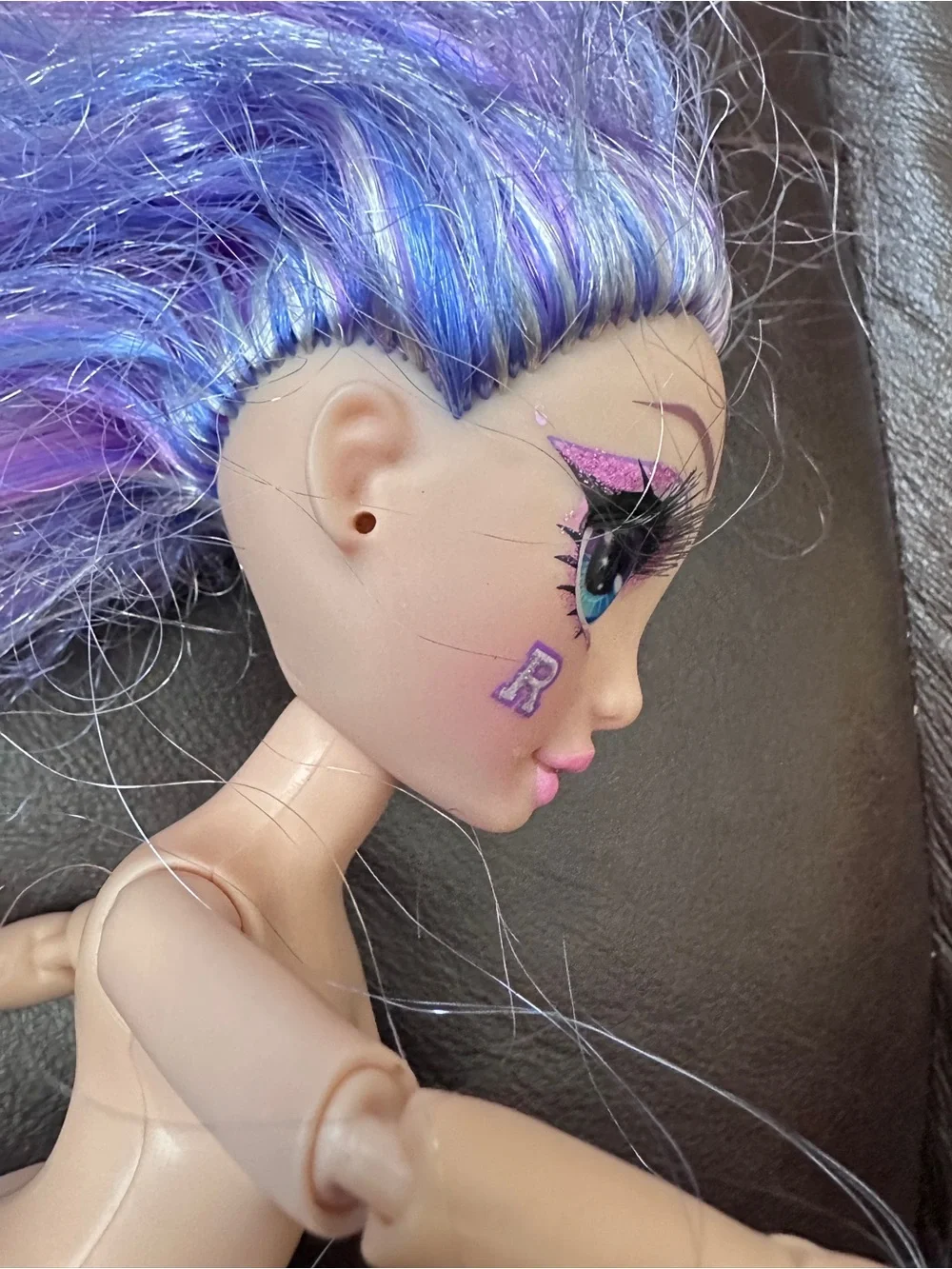 Rainbow High Cheer Violet Willow Purple Cheerleader Doll with no clothes